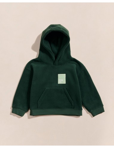 Le hoodie Wood kid en polaire recyclée - vert nuit paiement sécurisé