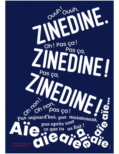 Affiche « Pas ça Zinédine ! » Jusqu'à 80% De Réduction