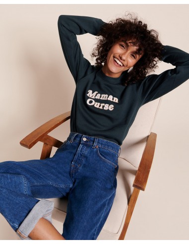 Le sweat Maman ourse en coton bio - charbon pas cheres