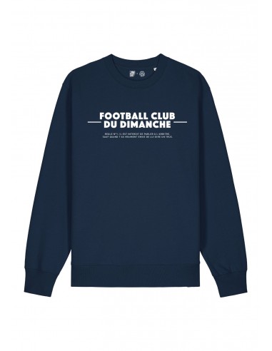 Sweat bleu marine “Règle n°1 Football Club du Dimanche: Parler à l'Arbitre” français