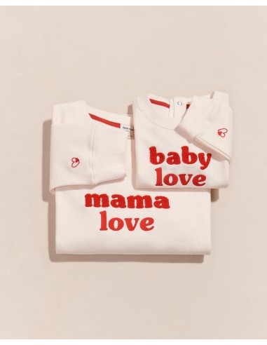 Le duo de sweats Mama love / Baby love - crème Les magasins à Paris